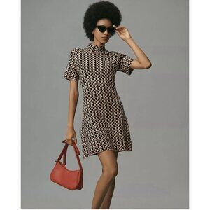 NWT Size 1X -Anthropologie The Nina Mock-Neck Mod Mini Dress (NWT US$ 148)